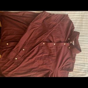 Men’s Maroon Button-down